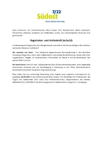 Stellenausschreibung-Allianz-Archiv