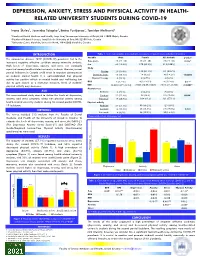Depression, Anxiety, Stress and Physical Activity in Health- Related University Students During Covid-19