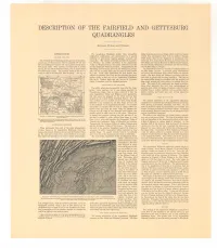 Description of the Fairfield and Gettysburg Quadrangles