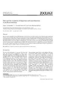 Diet and the Evolution of Digestion and Renal Function in Phyllostomid Bats