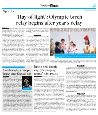 Olympic Torch Relay Begins After Year's Delay