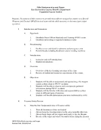 Rifle Marksmanship and Sniper Expanded Course Outline
