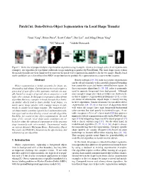 Data-Driven Object Segmentation Via Local Shape Transfer