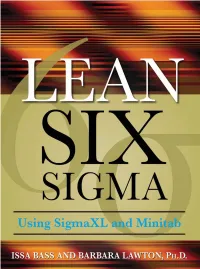 Lean Six Sigma Using Sigmaxl and Minitab ABOUT the AUTHORS