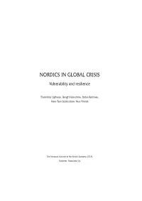 NORDICS in GLOBAL CRISIS Vulnerability and Resilience