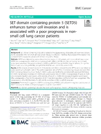 SET Domain Containing Protein 5 (SETD5) Enhances Tumor Cell