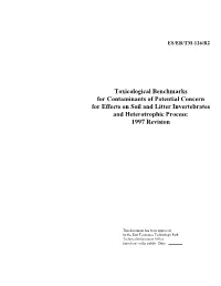 Soil and Litter Invertebrates and Heterotrophic Process: 1997 Revision