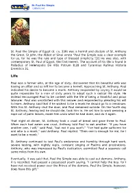 St. Paul the Simple Catholic.Net