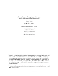 The Application of Discourse Analysis to Instant Messaging Communication