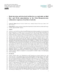 Basin Inversion and Structural Architecture As Constraints on Fluid Flow and Pb-Zn Mineralisation in the Paleo-Mesoproterozoic S