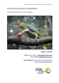 EAZA Best Practice Guidelines for the Ecuadorian Amazon Parrot