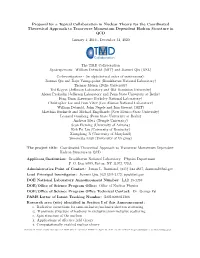 Proposal for a Topical Collaboration in Nuclear Theory for The