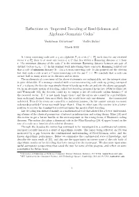 Reflections on ``Improved Decoding of Reed-Solomon and Algebraic-Geometric Codes