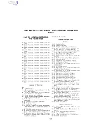 Subchapter F—Air Traffic and General Operating Rules