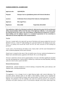 18/01902/FUL Proposal: Change of Use to a Glassblowing Studio With