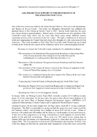 Gsia Projects in Support of the Restoration of the Stroudwater Canal