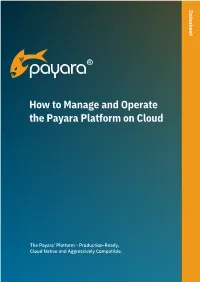 How to Manage and Operate the Payara Platform on Cloud