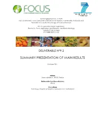 Summary Presentation of Main Results