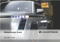 Virtual Analyst Event