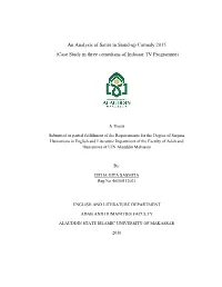 An Analysis of Satire in Stand-Up Comedy 2015 (Case Study in Three Comedians of Indosiar TV Programme)