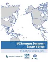 APEC Procurement Transparency Standards in Vietnam