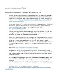CEC Meeting Minutes of October 9Th, 2018 ACCE