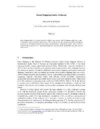 Ocean Shipping Cartels: a Survey Abstract 1 Introduction Liner