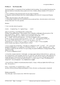 Problem 11 the Prussian Blue the Prussian Blue Is a Component Of
