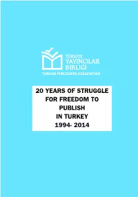 20 Years of Struggle for Freedom to Publish In