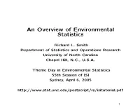 An Overview of Environmental Statistics