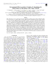 Environmental Effects on Galaxy Evolution. II. Quantifying the Tidal Features in NIR Images of the Cluster Abell 85