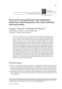 Examining the Roles of Job Attitudes and Work Values