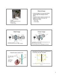 Mirrors Or Lenses) Can Produce an Image of the Object by 4.2 Mirrors Redirecting the Light