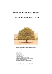 Nupe Plants and Trees Their Names And