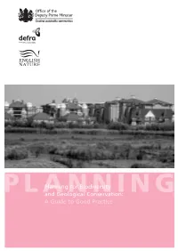 Planning for Biodiversity and Geological Conservation – a Guide to Good Practice