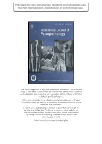 This Article Appeared in a Journal Published by Elsevier. the Attached Copy Is Furnished to the Author for Internal Non-Commerci