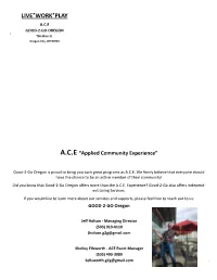 ACE Event Manager (503) 490-3989 Sellsworth.G2g@Gmail.Com A.C.E
