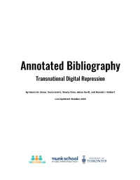 Annotated Bibliography Transnational Digital Repression