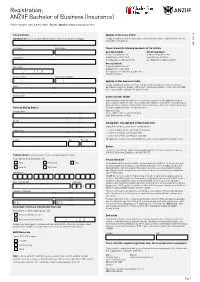 ANZIIF Registration Form