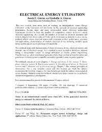 ELECTRICAL ENERGY UTLISATION Jacek F