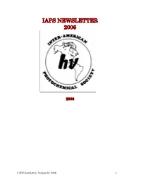 Iaps Newsletter 2006