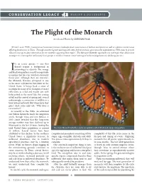January 2016 the Plight of the Monarch Conservation Legacy