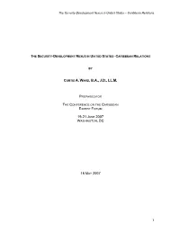 Security-Development Nexus in Us-Caribbean Relations