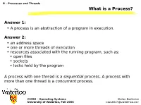What Is a Process?
