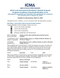 2015 Local Government Excellence Awards Program Program