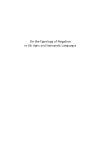 On the Typology of Negation in Ob-Ugric and Samoyedic Languages
