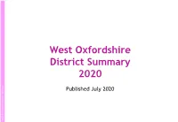 West Oxfordshire District Summary 2020