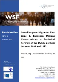 Working Paper Series Mobilewelfare Intra-European