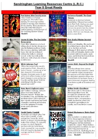 Year 8 Great Reads List 2021 – 2022