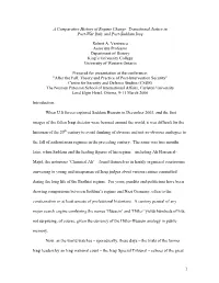 1 a Comparative History of Regime Change: Transitional Justice in Post